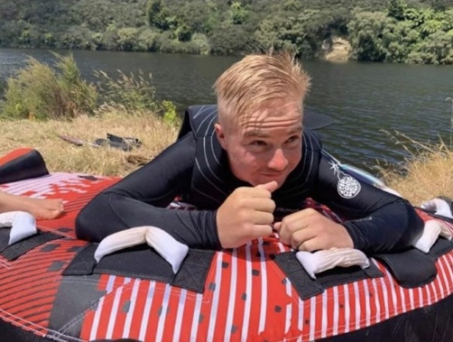 Jordy Adams was a confident swimmer but drowned after jumping into a swollen river after drinking.