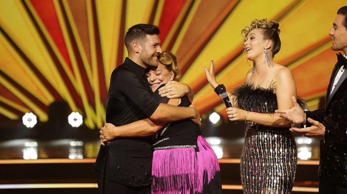 Newstalk ZB host Kerre Woodham and Jared Neame were sent home in week three of DWTS. Photo / Supplied