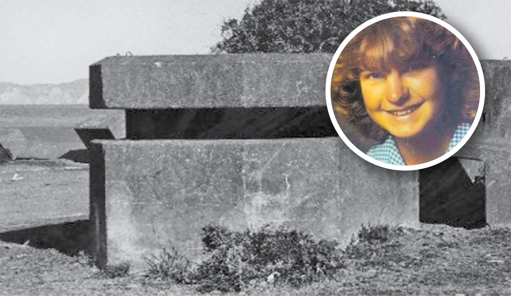 Kirsa Jensen (inset) and the Awatoto gun emplacement where her blood was found. Photo / NZME