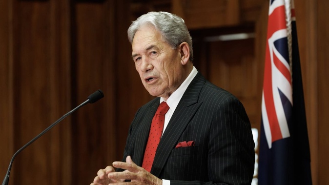 Foreign Minister Winston Peters says that New Zealand remains in favour of a two-state solution. Photo / Mark Mitchell.