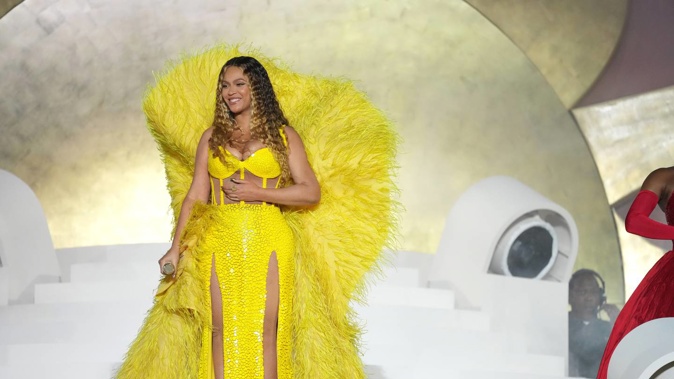 Despite breaking a record as she won a huge award at the Grammys, the star was over an hour late to the event. Photo / Getty Images