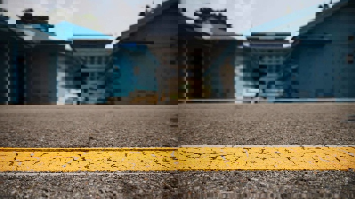 A general view shows the truce village of Panmunjom inside the demilitarised zone (DMZ) separating the two Koreas. An American has crossed the heavily fortified border from South Korea into North Korea. Photo / AP