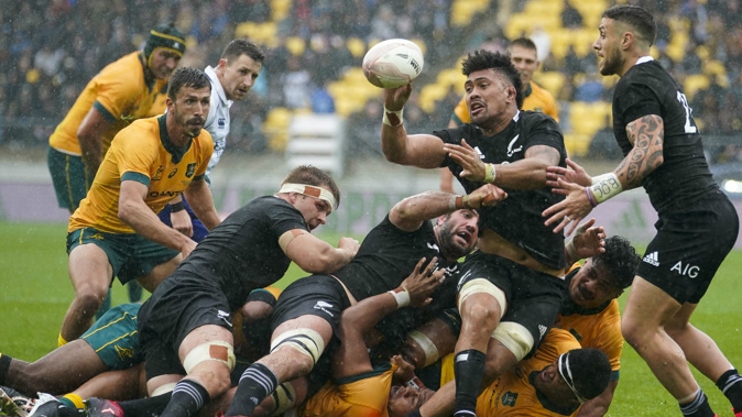All Blacks in action against the Wallabies. (Photo / Photosport)