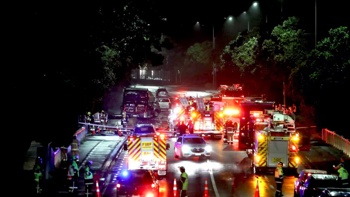 ‘Devastating accident’: Bus driver killed in fiery Auckland crash