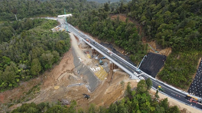 State Highway 25A between Kōpū and Hikuai will reopen to traffic in the coming days, in time for Christmas and a full three months earlier than anticipated. Photo / NZTA