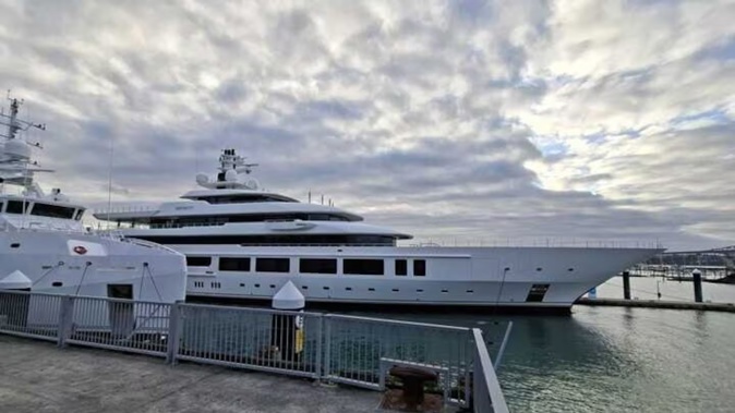 American billionaire Eric Smidt's superyacht Infinity and its support vessel Intrepid arrived in Auckland last month. Photo / Samuel Sherry