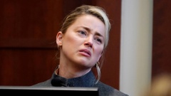 Amber Heard testifies in court. Photo / AP