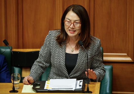 Broadcasting Minister Melissa Lee during Question Time in Parliament, Wellington. 05 March, 2024. New Zealand Herald photograph by Mark Mitchell.