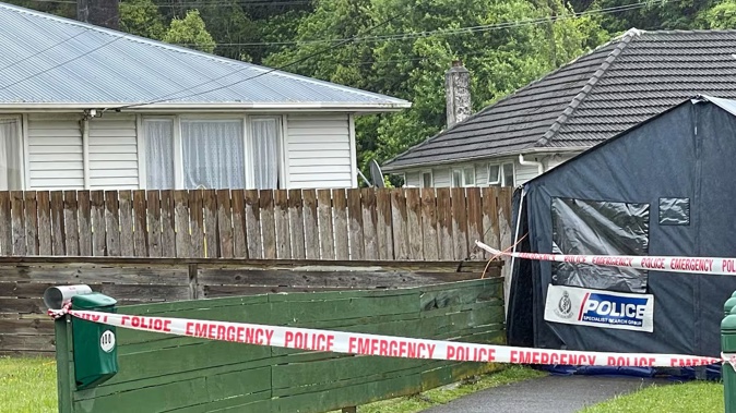Police at the house in Stokes Valley where Rawiri Wharerau died in December 2023. Photo / Georgina Campbell.