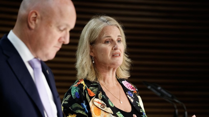 Prime Minister Christopher Luxon and Social Development and Employment Minister Louise Upston. Photo / Mark Mitchell