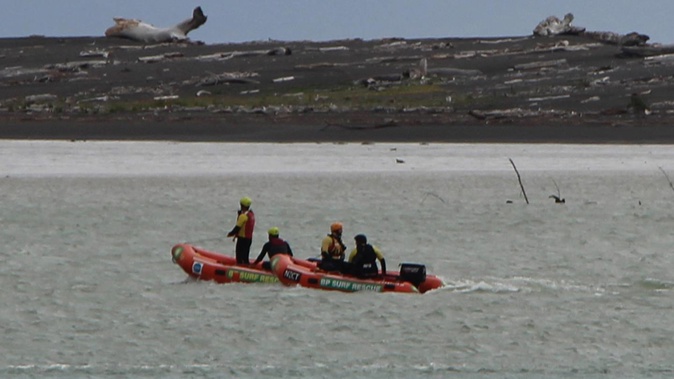 A rescue boat on the Wairoa River as part of the search. Photo / The Wairoa Star