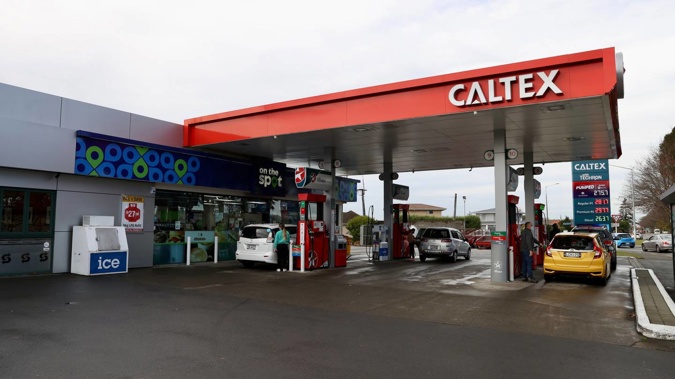 A Christchurch service station is the scene of an early morning burglary. Photo / George Heard