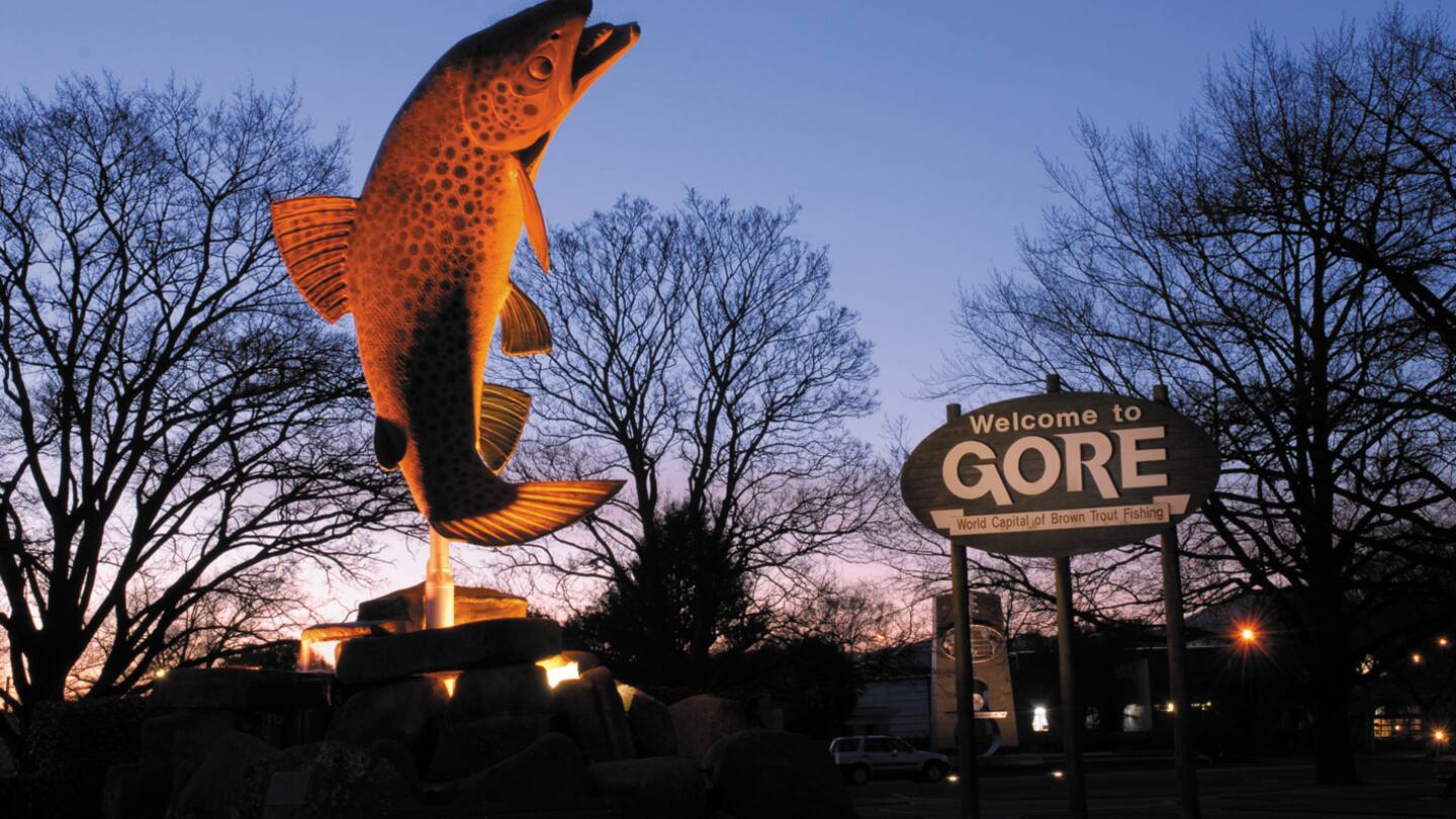 The giant trout in the main street.