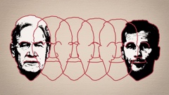 Winston Peters will pass the Deputy Prime Minister role to David Seymour on May 31. NZ Herald Illustration inspired by Dick Frizzell / Paul Sater