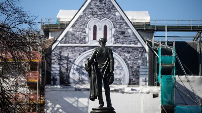 Christ Church Cathedral restoration has today been put on pause following funding challenges. Photo / George Heard