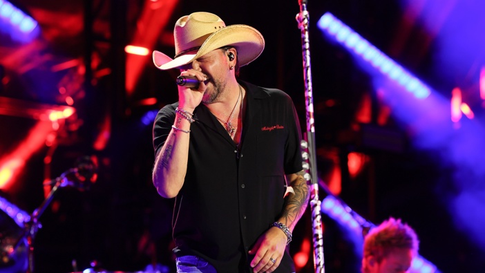 Jason Aldean performs on the main stage during CMA Fest 2025 at Nissan Stadium on June 05, 2025 in Nashville, Tennessee. (Photo by Terry Wyatt/WireImage)