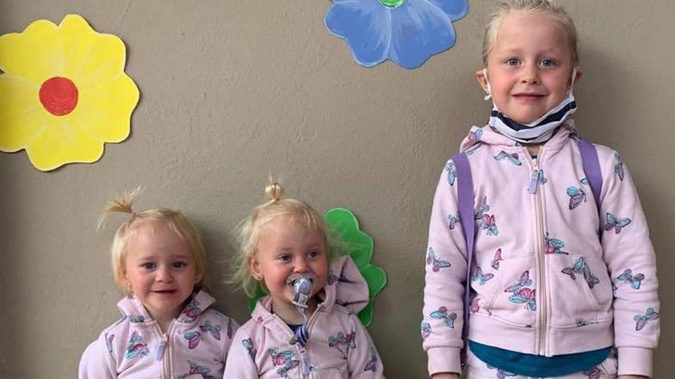 A woman has been charged after two-year-old twins Karla and Maya Dickason and their six-year-old sister Liane were found dead in Timaru. (Photo / Supplied)