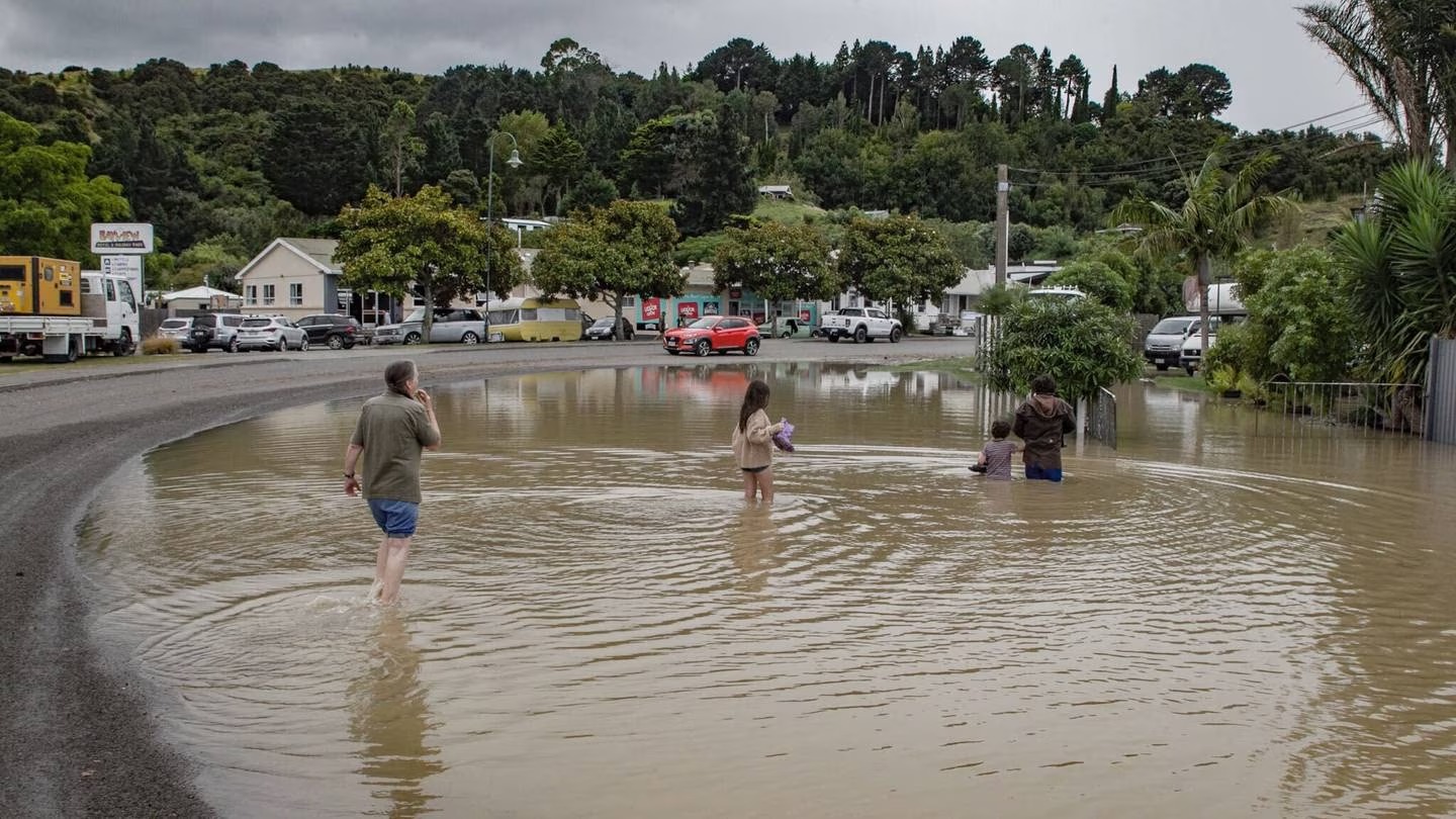 Bay View, near Napier, under floodwaters caused by Cyclone Gabrielle. Photo / Warren Buckland