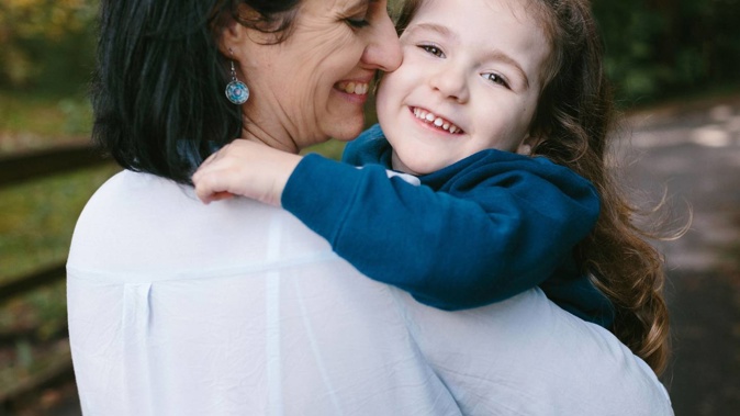 Marion Rogers with her daughter, Emily: "She is a strong little girl." Photo / Jo Currie