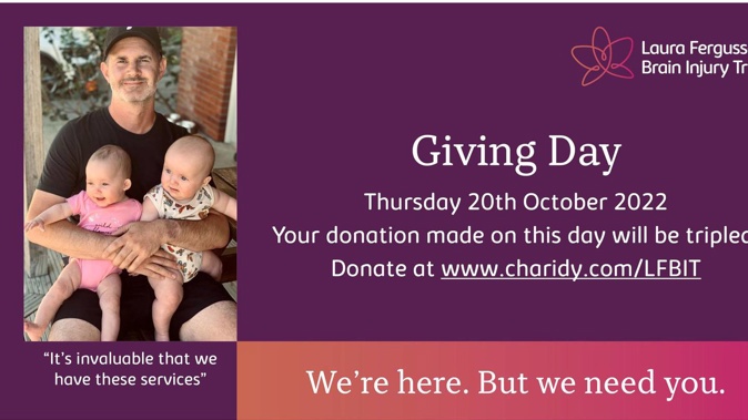 Christchurch Laura Fergusson Brain Injury Trust Giving Day. Photo / Supplied