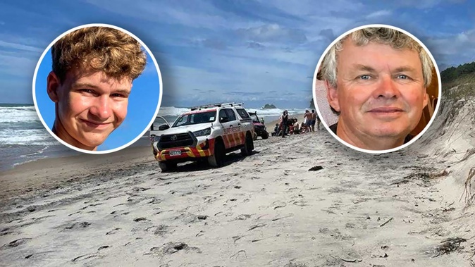Samuel Cruickshank (left) and Ian Cruickshank from Takapau central Hawke's Bay, drowned off Opoutere Beach. Photos / Supplied