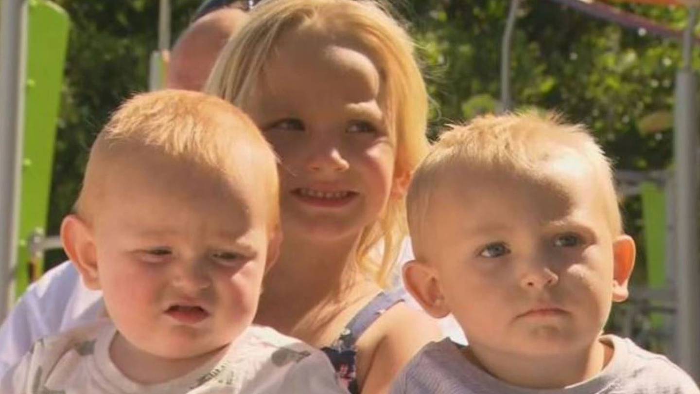 Synthia, 5, Bevan, 2, and Charlez, 1, were at the weekend given the all-clear to leave Perth Children’s Hospital where they had been under the watchful eye of medical professionals since Tuesday. Photo / 9News screengrab