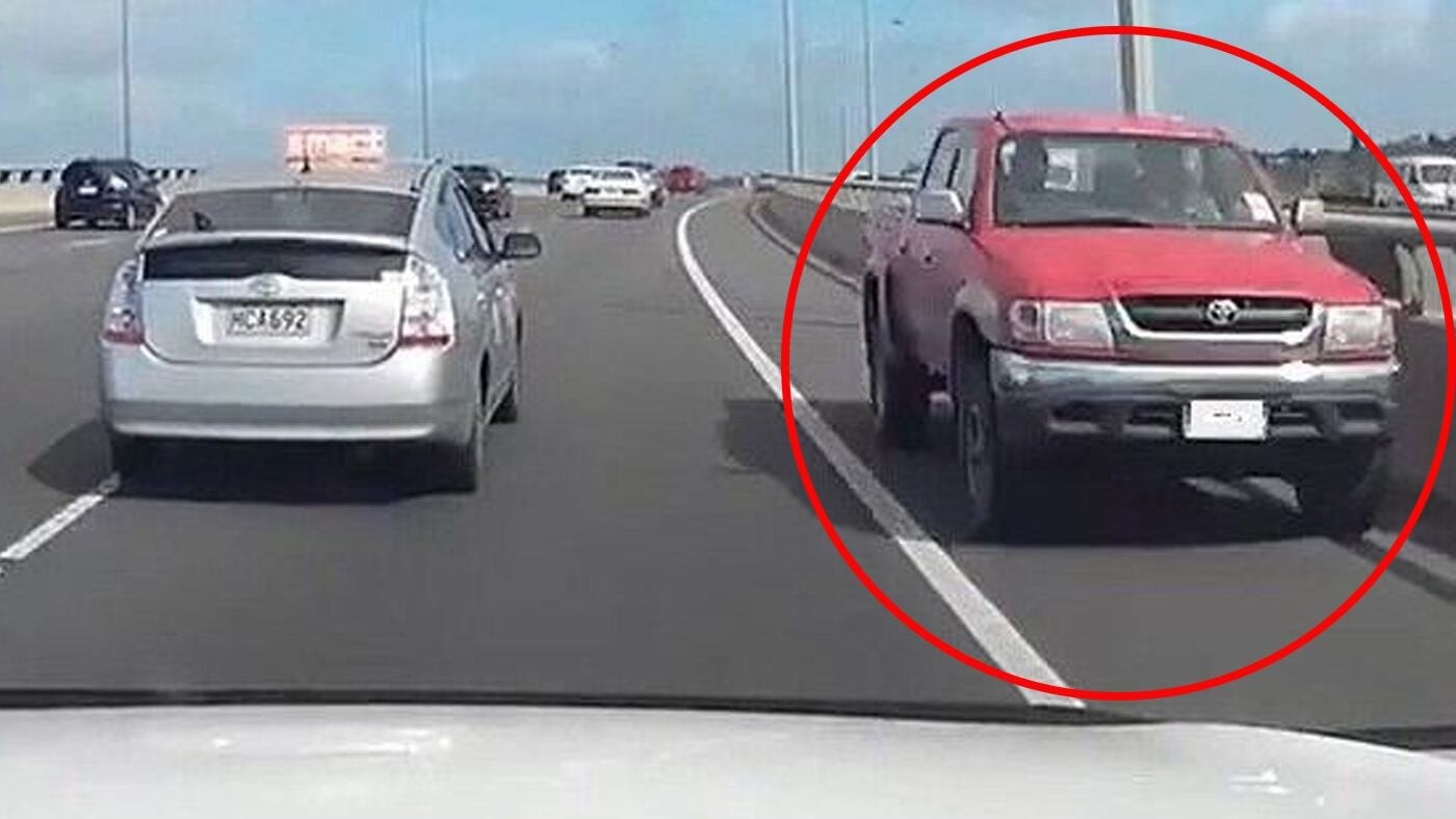 Video footage was shown in court of Kingi Karanga driving at speed the wrong way down a motorway.