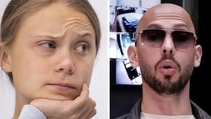 Greta Thunberg brought Andrew Tate down to size. Photo / Getty Images/File