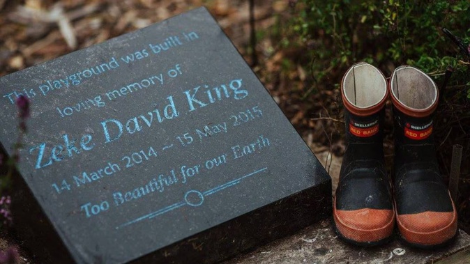 A plaque to Zeke King has been placed in the playground.