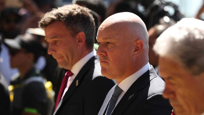 Prime Minister Christopher Luxon at the Treaty Grounds. Photo / Michael Cunningham
