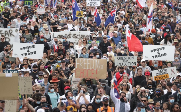 'Freedom Day': Thousands of anti-lockdown protesters march down ...