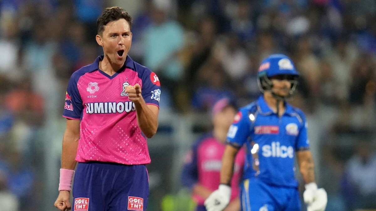 Trent Boult of Rajasthan Royals celebrates a wicket during the 2024 Indian Premier League. Photo / Photosport