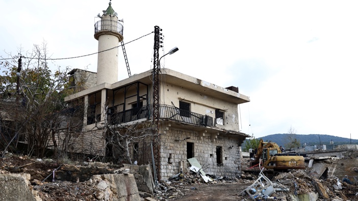 A view of the destruction as Lebanese begin to return to their homes following the ceasefire agreement between Lebanon and Israel in small village of Kfar Hamam, Hasbaya district of southern Lebanon on November 28, 2024. (Photo by Ramiz Dallah/Anadolu via Getty Images)