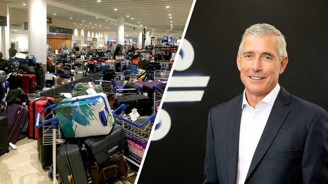 Air New Zealand boss Greg Foran and airline executives were seen helping clear luggage backlog in Auckland airport this weekend. Photo / Shane Reti MP; File