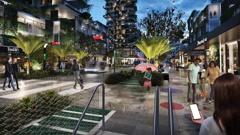 Artist's impression of the main Sandringham Rd shops near the proposed site of a light rail station. (Image / Supplied)