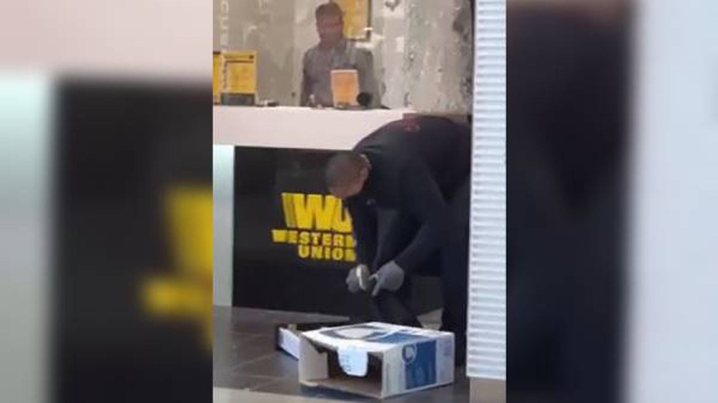 The sledgehammer-wielding masked man struck while Lynnmall was busy on Sunday November 12, 2023.