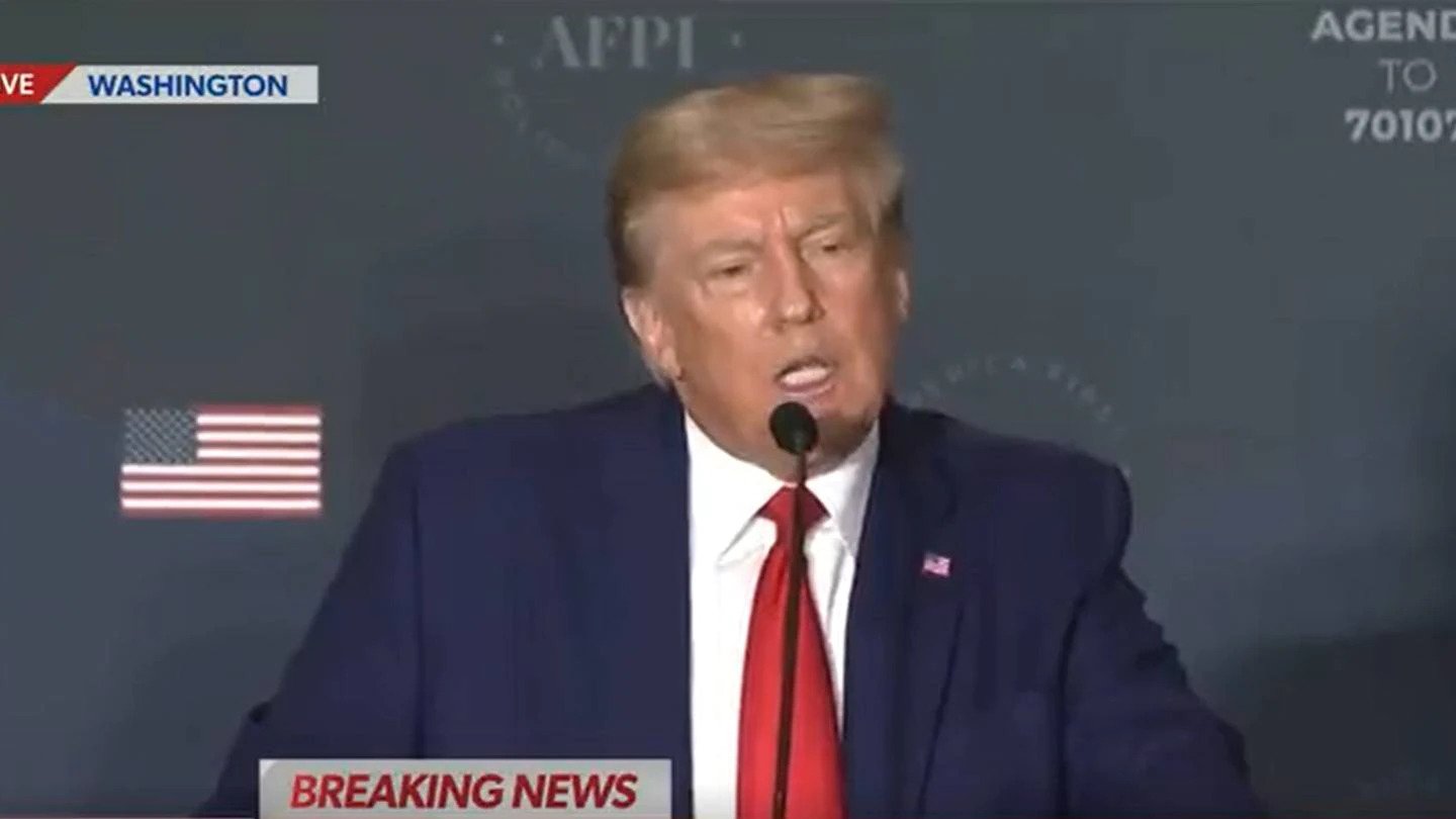 Trump's comments came as part of a speech that called for a tougher approach to crime.