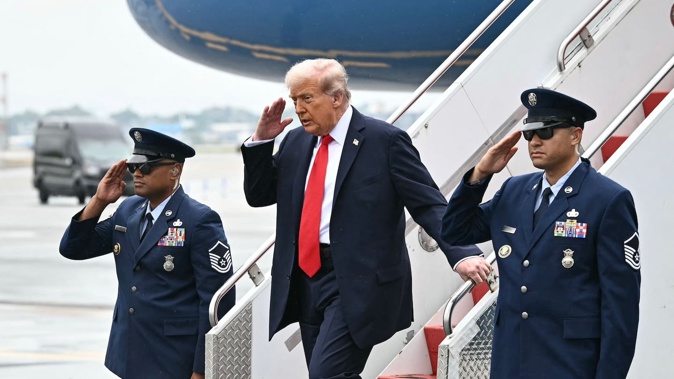 Donald Trump’s attendance at the US Open men’s final delayed the match due to security. Photo / AFPS
