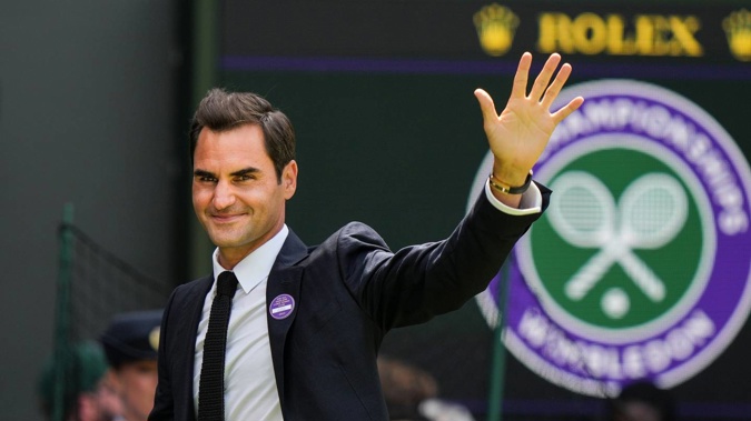 The crowd erupted as Roger Federer walked onto centre court. Photo / Getty