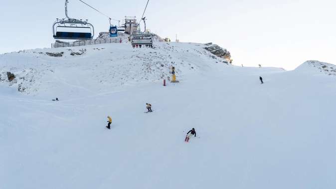 Coronet Peak had plenty of snow cover on opening day last year.
