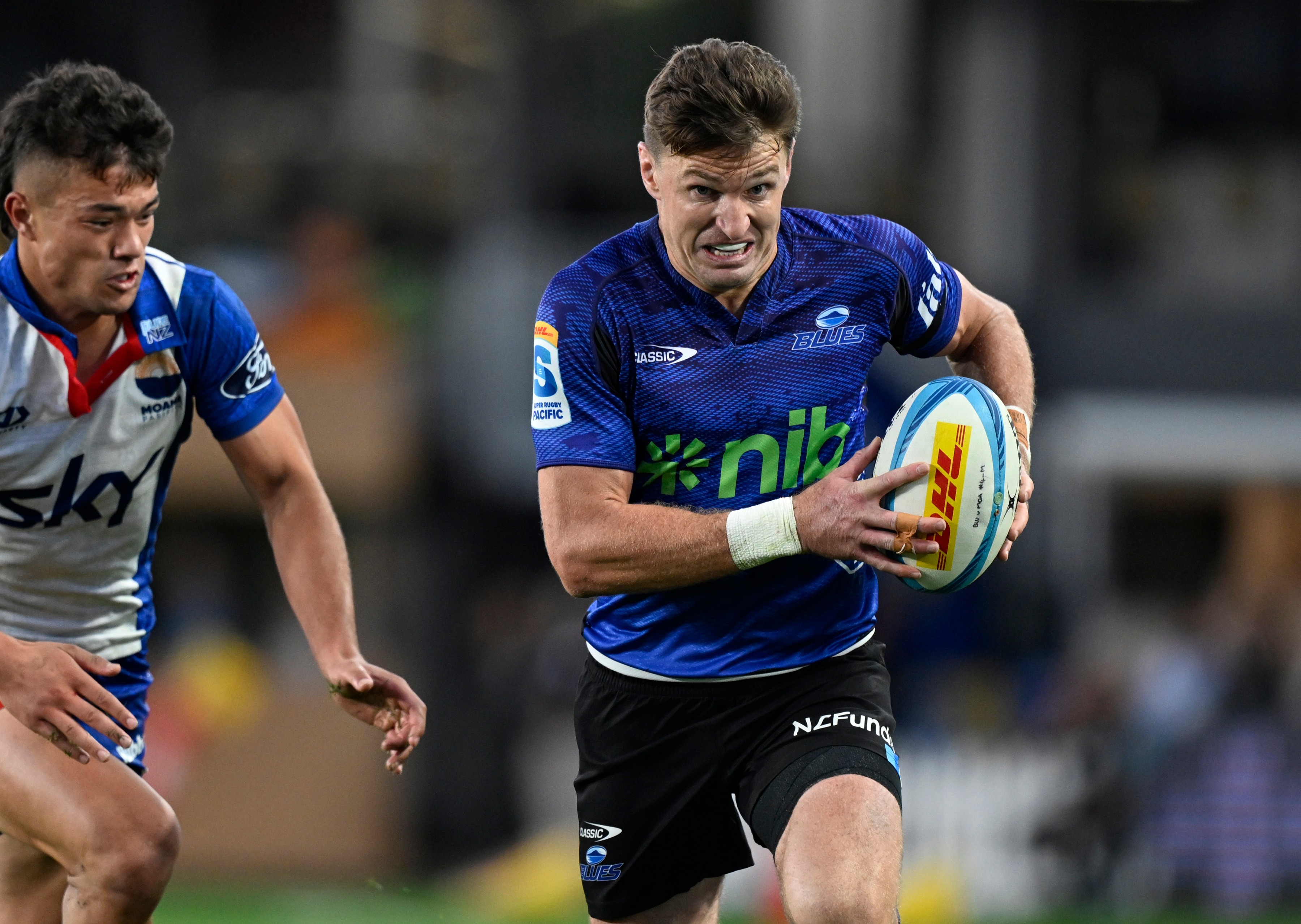 Beauden Barrett. Blues v Moana Pasifika. Super Rugby Pacific. Eden Park, Saturday 12 April 2025. © Phioto: Andrew Cornaga / Photosport