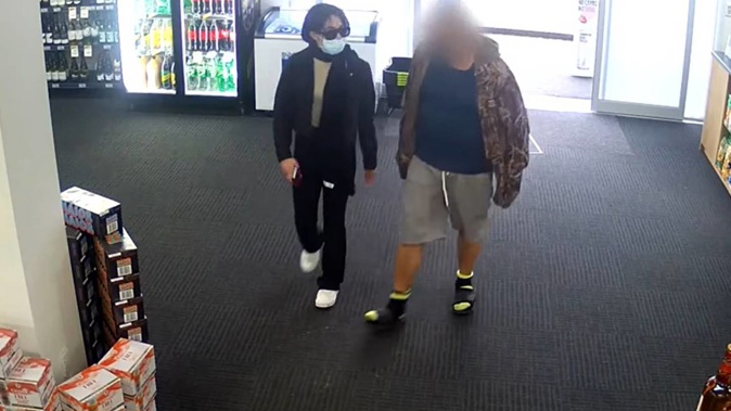 Breanna Muriwai was last captured with a male associate on the CCTV of a Palmerston North liquor store. Photo / NZ Police