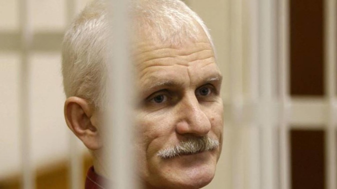 Ales Bialiatski, the head of Belarusian Vyasna rights group. Photo / AP