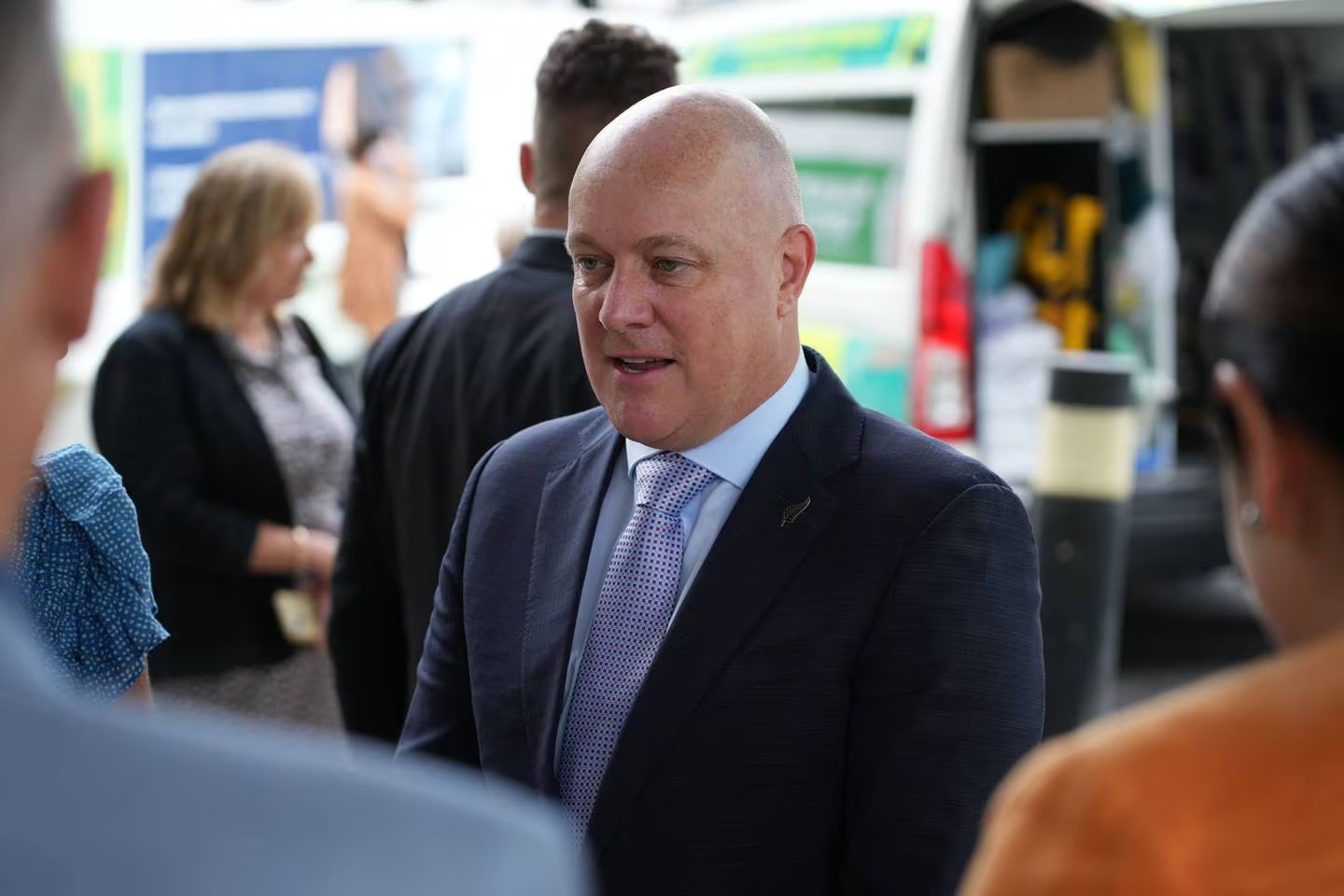 Prime Minister Christopher Luxon at the Manukau SuperClinic launching the mobile breast screening unit. Photo / Ben Dickens