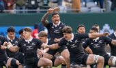 The All Blacks conduct the Haka before the Ireland Gallagher Cup Rematch at Soldier Field. (Photo by Raj Chavda/SOPA Images/LightRocket via Getty Images)