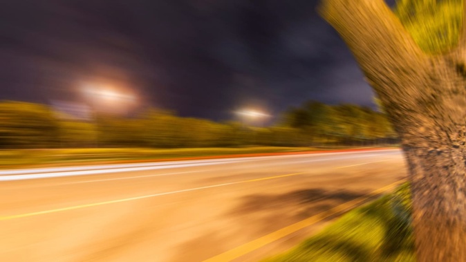 Zac Gillbanks got his car wedged by a tree during a police chase in Nelson. He managed to break free and speed off, but was arrested after reporting his car stolen. Photo / 123RF