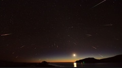 A meteor shower captured from New Zealand. Photo / Stephen Voss