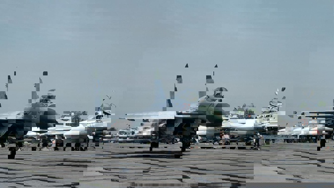 Russian Air Force Sukhoi Su-27 at Stargard in Poland. Photo / Supplied, File