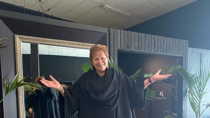 One of the two choices Dame Naida Glavish will wear at Saturday's Coronation. Photo / Supplied