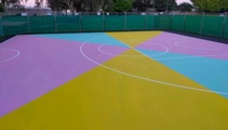 Girl power goes sour: Backlash over basketball court's colour change